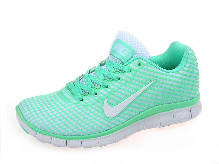 Nike Free 5.0 femmes legeres chaussures de course blanc vert (2)